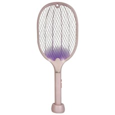 HI-WATT 海威特 紫光誘蚊充電式電蚊拍 46.7 x 20.5 x 3.2cm 底座7.5 x 3cm 白色, 白色 + 紫光