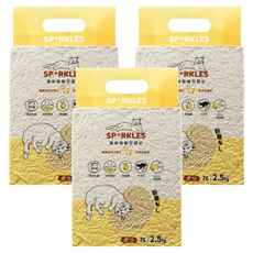SPARKLES 環保極細豆腐貓砂, 原味, 2.5kg, 3包