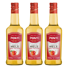 PONTI 蘋果醋 500ml, 義大利產, 酸度5%, 3瓶