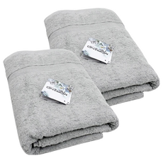 MORINO 摩力諾 有機棉歐色緞條毛巾 100%棉, 顏色隨機, 2條