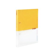 KOKUYO Campus 2孔活頁講義夾 附PP製彩色索引頁 能收納100張紙張, 黃色, 1個