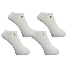 Arnold Palmer 雨傘牌 經典女船襪 2雙 舒適棉料 23-25cm, 白色