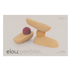 elou 軟木塞教學玩具 平衡組 鵝卵石 Set 24個月以上 葡萄牙製, 1盒, 多色