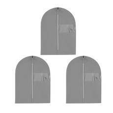 小麥購物 衣服防塵袋 拉鍊 Y001 80 x 60cm 94g, 灰色, 3個