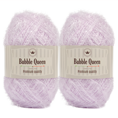 brandyarn Bubble Queen系列 菜瓜布線 90g, 淺紫色, 2捲