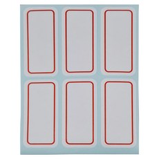 華麗牌 可再貼標籤 24 x 52mm, 紅框, 1200張, 1200張