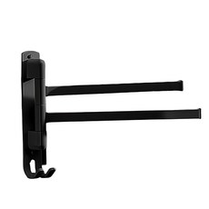 妃妃嚴選 旋轉毛巾架 雙桿, 黑色, 1個, 21.7 x 2 x 31.5cm