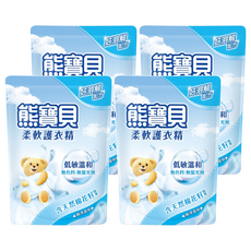 Snuggle 熊寶貝 衣物柔軟精 補充包 純淨溫和, 1.84L, 4包