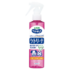 LION 獅王 Pet Clean 順毛芳香噴霧劑 犬貓用 嬰兒爽身粉香, 去除雜毛, 防止掉毛, 防靜電, 200ml, 1瓶