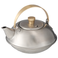 SHIMOYAMA 日本製304不鏽鋼急須茶壺 附濾茶網, 經典款, 1組, 600ml