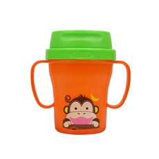 Edison 愛迪生 Two Way防漏杯, 可愛動物, 200ml, 猴子O, 250ml, 1個