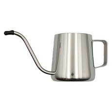 不鏽鋼手沖壺/細口壺, 350ml 銀色, 304不鏽鋼, 無鋼蓋, 1個