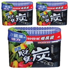 妙管家 冰箱消臭炭 冷藏庫專用, 強力去味, 長效, 大容量, 300g, 3盒