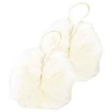 KEYTOSS 詰朵斯 Cream專利泡泡沐浴球 人體工學三度空間柔感設計 專利起泡彈力纖維 SGS檢測認證, 美麗糖花 米黃色, 1個, 2個