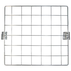 KI WISH 居家生活 側邊方格網 搭配深度35cm鐵架 & 1英吋鐵管 (30x35.7cm) 附黑色夾片4片, 1組, 銀色