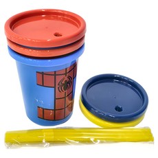 Skater 塑膠吸管杯附蓋, 漫威服裝, 320ml, 1個