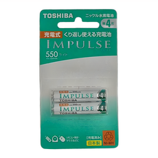 TOSHIBA 東芝 4號低自放電鎳氫充電電池 輕量版 TNH-4LE 2P, 2顆, 1組