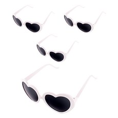 PARTYSHOW 愛心眼鏡, 4個, 白色