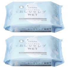 nepia 王子 超柔濕式衛生紙 補充包 保濕成分 膠原蛋白 無香料, 60抽, 2包