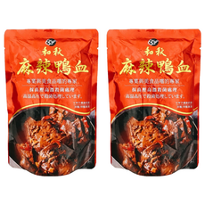 和秋 麻辣鴨血, 純正漢方中藥材熬煮，湯頭香辣而不嗆，加熱即可食，100%純鴨血，SGS檢驗合格, 450g, 2包
