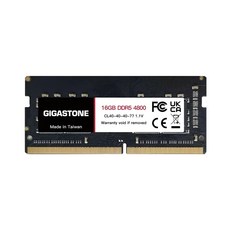 GIGASTONE 立達 DDR5 SODIMM 4800MHz 筆記型記憶體 16GB, 1個, RMGI-381492