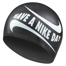 NIKE 耐吉 成人矽膠泳帽 NESSD122, 黑色, 1個