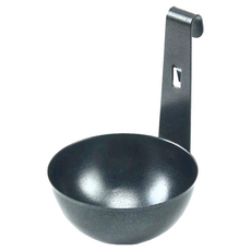 掛耳式煮蛋器, 邊緣打磨圓潤, 懸吊設計, 兩種不同高度掛勾, 不鏽鋼材質, 1組