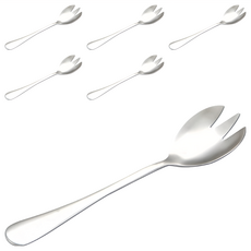 410不鏽鋼餐具組 沙拉攪拌勺 6入, 銀色, 1組