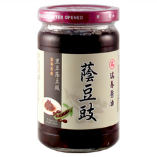 瑞春醬油 蔭豆豉, 陶甕天然發酵, 純正黑豆豉, 甘醇滋味, 350g, 1罐