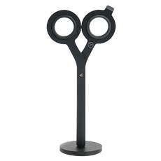 HMM 剪刀 含底座, 日本不鏽鋼 鐵氟龍 熱塑性橡膠 鋁合金, 剪刀165x80x5mm 底座Ø50x7mm, 黑色, 1個