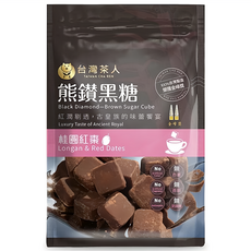 台灣茶人 熊鑽黑糖磚 桂圓紅棗, 17g, 8入, 1袋