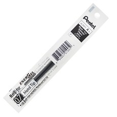 Pentel 飛龍文具 ENERGEL 極速鋼珠筆筆芯 0.7mm 金屬筆尖, 黑色, 12支