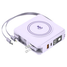 HONG JIN 宏晉 全能旅充行動電源 Type-C, V2 PRO, 暮光紫