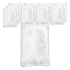 LIFE 來福牌 亮面口布 50 x 50cm, 1包, 5條, 白色