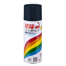 PUFF DINO 恐龍 漆必豔噴漆, 109A 平光黑, 400ml, 1瓶