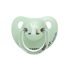 suavinex 蘇維妮 Happy Bunny 兔子款 人體工學矽膠奶嘴，6個月以上 拇指型 安撫奶嘴, 綠色, 1個