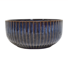 JUST HOME 窯變陶瓷4.5吋碗組, 深藍色, 1組