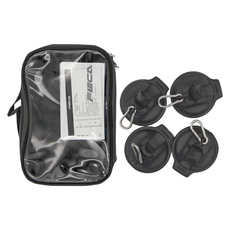 FECA 非卡 大武士固定式天幕吸盤 Set 4, ABS材質 橡膠墊 316不鏽鋼, 黑色, 1組