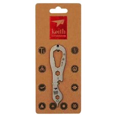 Keith 鈦合金工具 輕量多功能工具鑰匙圈, 1個, TI1705