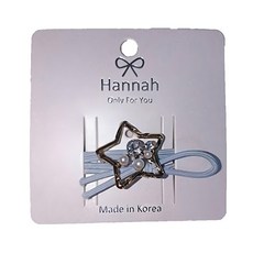 韓國 Hannah 正韓造型髮束 簍空星星藍SY12493, 1入