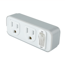 RONEVER 1切2座3轉2小壁插 ZPR-016, 100mm, 灰色, 1個