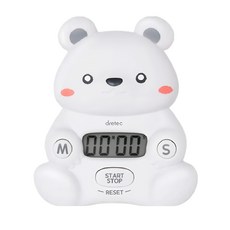 dretec 動物造型計時器 北極白熊, 79x92x26mm, T-579WT, 1個