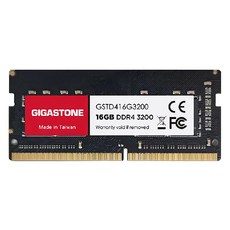 GIGASTONE DDR4 3200MHz 16GB 筆記型電腦記憶體 SODIMM 高速升級 台灣製造, 1個, GSTD416G3200