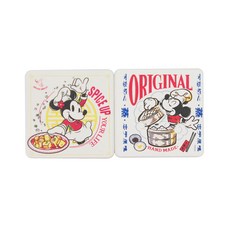 收納王妃 米奇中國風珪藻土杯墊 方 2個, 包子與豆腐, 1組