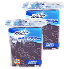 SUSU 舒舒 不銹鋼頑垢專用鋼絨菜瓜布, 60片, 2包