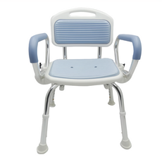 感恩使者 扶手可掀輕便洗澡椅, 淺藍/白, EVA座墊 舒適好坐不冰冷, ZHTW1722, 1組