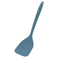 SiliPot 頂級白金矽膠炒菜鏟, 90g, 88*320*52mm, 原產地韓國, 灰藍, 1支