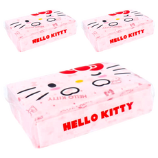 Hello Kitty 柔軟面紙天然紙巾 - 日本原產, 1入, 3包