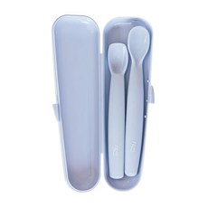 tgm 嬰兒副食品餵食湯匙2件組, 湖水藍, 1組