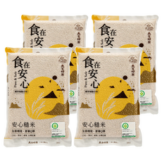天生好米 安心糙米 友善環境 營養Q彈 CNS一等米 台灣花蓮產, 1.5kg, 4包